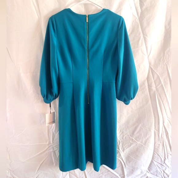 Calvin Klein Women's Sleeve A-line Dress with Front Keyhole size 4 - Picture 2 of 5